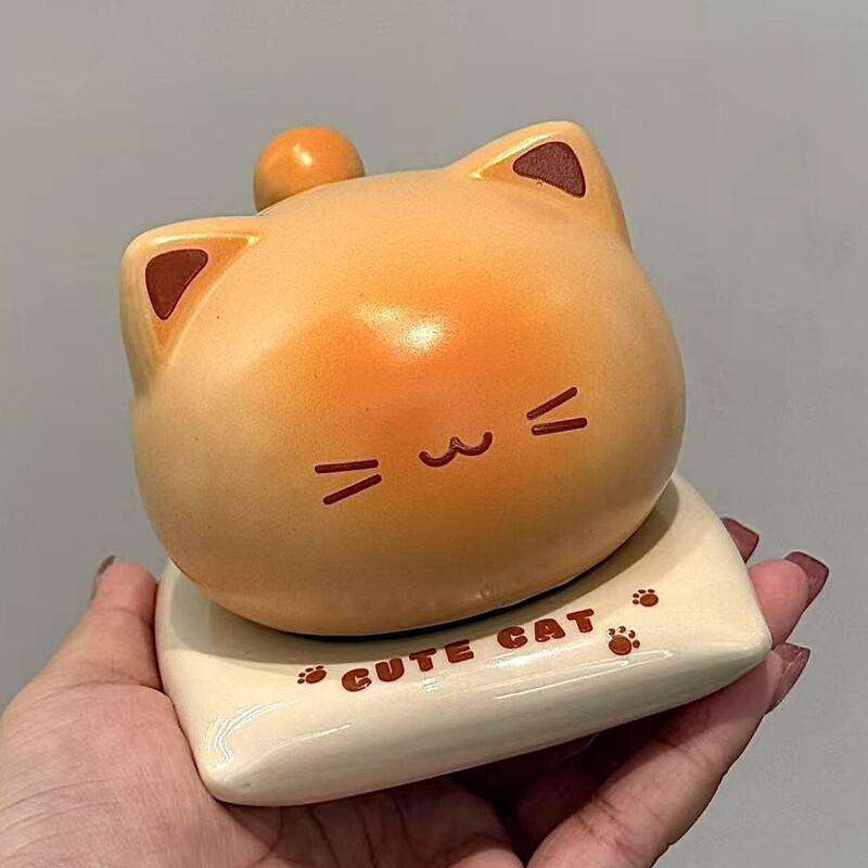 创意卡通烤面包小猫系列泡面碗系列面包杯碟餐具套装家用送礼|undefined