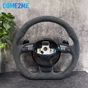 Suitable for Audi A3 A4 A5 S4 S5 Q3 Q5 Q7 full suede flat-bottom steering wheel