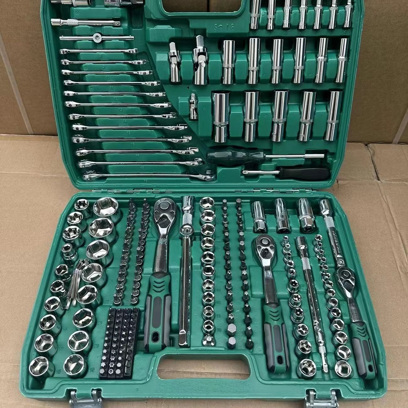 216 conjuntos de herramientas de reparación de automóviles reparación de automóviles llave de manguito conjunto trinquete combinación de llave rápida