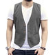 Cross-border Explosive Sale of Men's Vest Summer Lightweight Breathable Cool Casual Vest Linen Cotton Linen Slim Vest