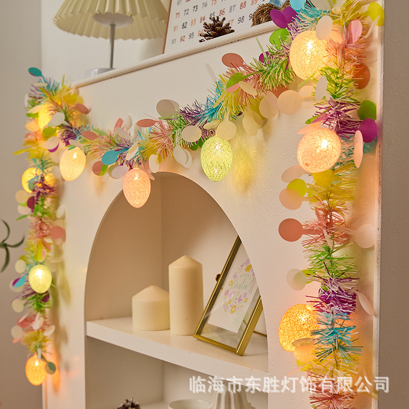 New Christmas Easter Love Ribbon Shape LED Light String Gift Box Atmosphere Christmas Tree Decorative Satin Light