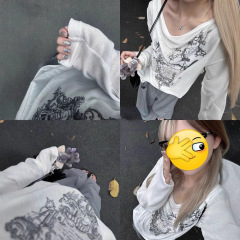 【メーカー元現物直送】日焼け止め服ブラウスtシャツ女性夏ギャルゆったり重ね着長袖上着