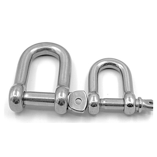Source manufacturer national standard D-type shackle carbon steel galvanized lifting shackle U-ring buckle lifting rigging marine hook