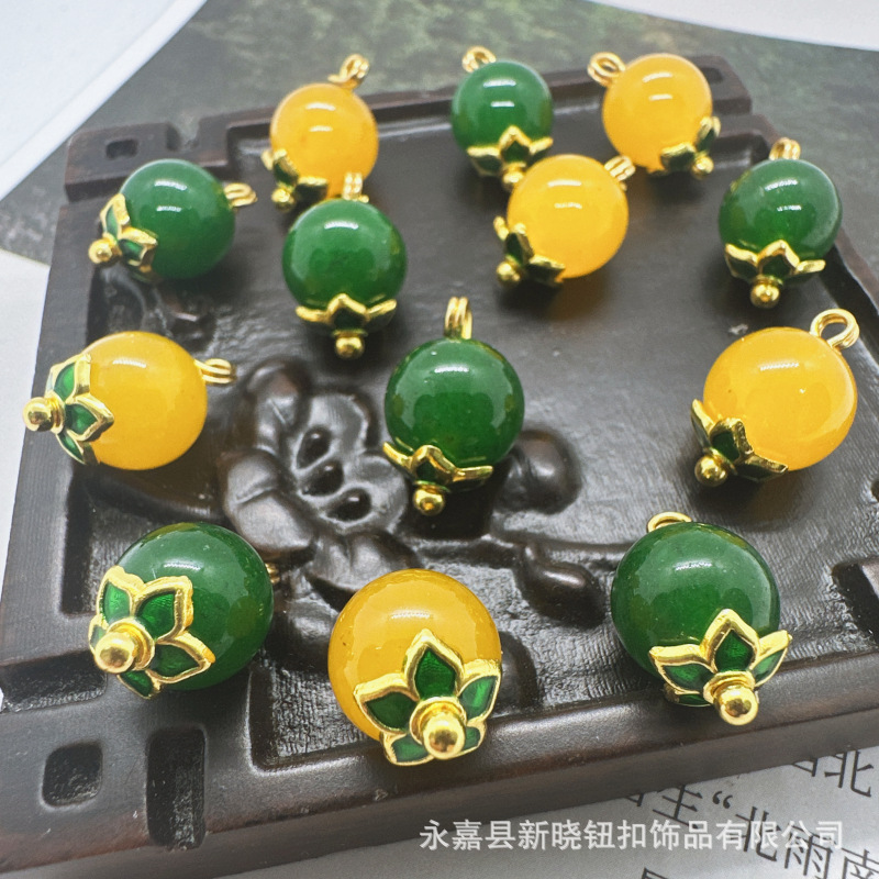 源头厂家国风新中式玉石玛瑙旗袍扣子唐装汉服毛衣开衫纽扣