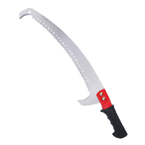Landscape curved hook saw with grinding teeth, Landscape fruit tree pruning saw, Steel and wood working hand saw with high branch double hook curved saw