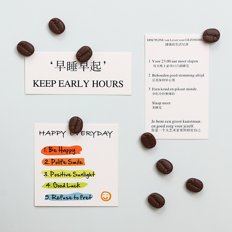 Simulation Mini Coffee Bean Refrigerator Sticker Decorative Magnetic Sticker Photo Photograph of Photograph Magnetic Nail Message Stereo Iron Suction Stone Simulation Mini Coffee Bean Refrigerator Sticker Decorative Magnetic Sticker Photo Photograph of Photograph Magnetic Nail Message Stereo Iron Suction Stone