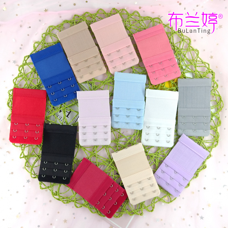 Stretch bra extension buckle three rows three buckle elastic plus wide breasted buckle buckle bra extension growth cloth hook