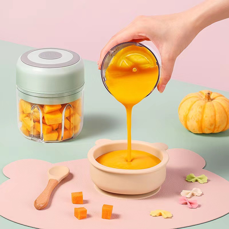 Mini Wireless Electric Garlic Masher, Small Household Garlic Chopper, Meat Grinder, Manual Garlic Paste Maker & Chili Cutter/Chopper