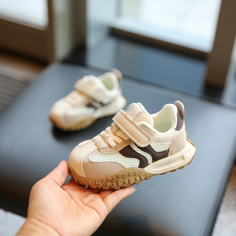 子供靴 2025 春と秋の新通気性メッシュ女の子スポーツシューズダブルメッシュシューズノンスリップソフトソール男の子の靴|undefined