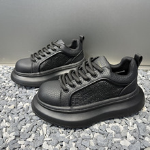 潮牌男鞋2025秋季新款时尚百搭厚底小白鞋青少年透气休闲鞋子