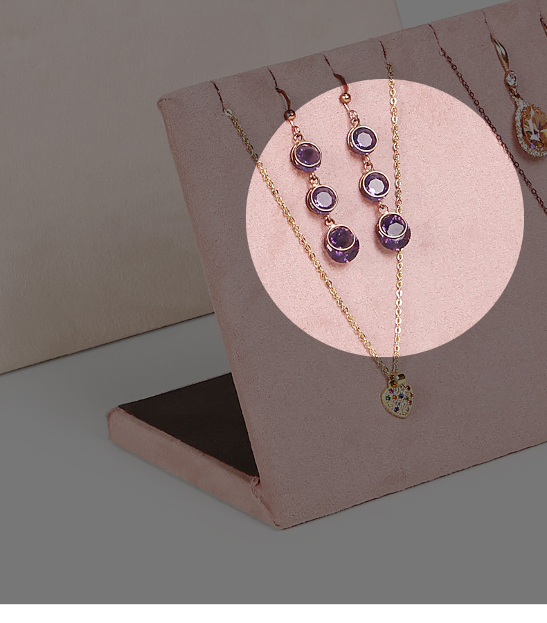 1 Piece Cashmere Leather Retro Classic Style Solid Color Jewelry Display Jewelry Rack display picture 1