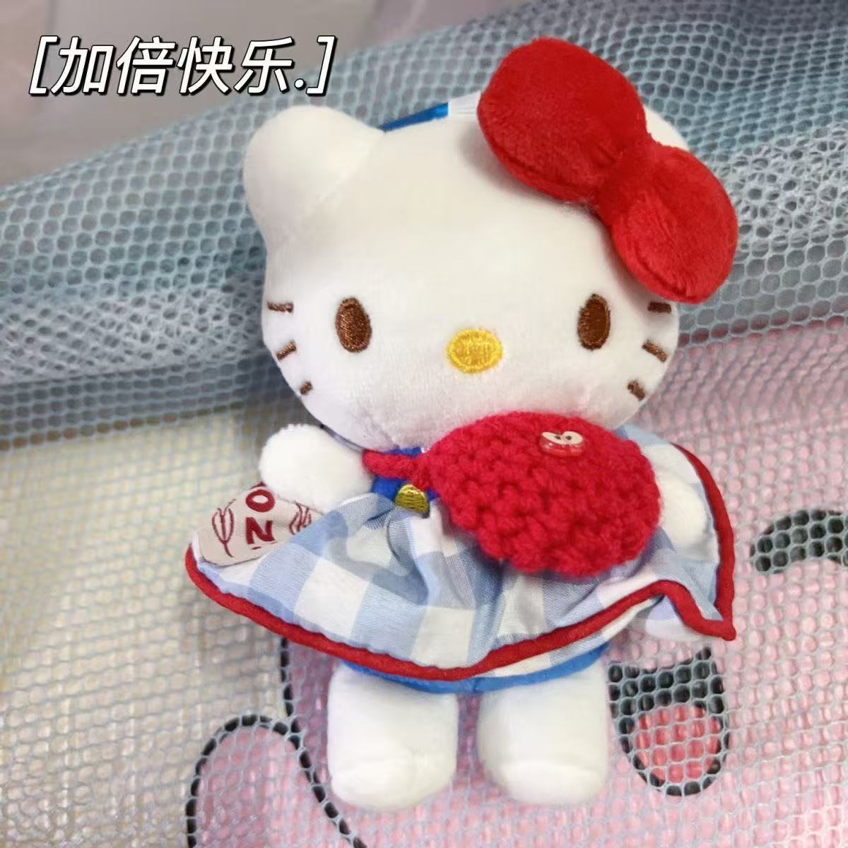 Colgante de gato Kitty manzana bolso de mano vestido grande kt colgante de llaver bolso muñeca colgante regalo de novia