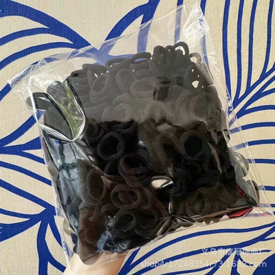 Saç üçün rezinlər: Not Harm Hair Rope Thumb Ring - 11black-500-sticks-bag