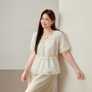 Age-Reducing, Stylish, Niche, Versatile Ruffle Shirt for Women Plus Size Summer New Style
