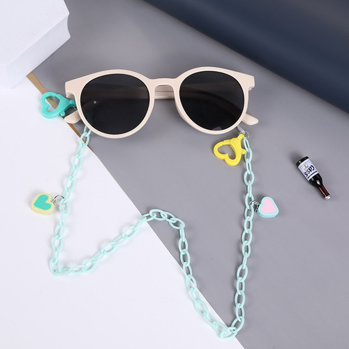 Korean style fashionable lanyard creative love color beaded glasses chain ins style cute lanyard