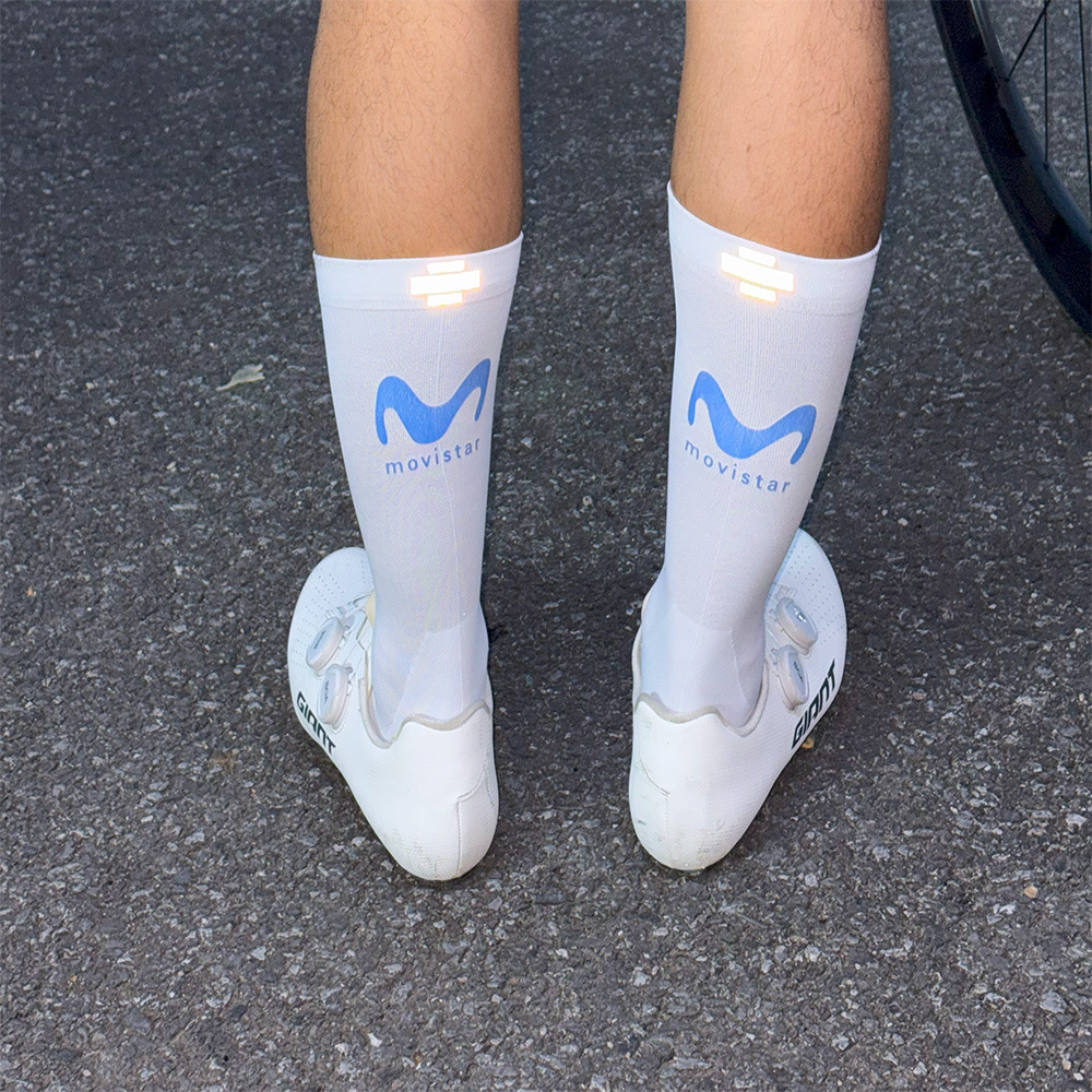 Unisex Atmungsaktive, reflektierende Radsocken im Tour-de-France-Stil mit Herzmotiv für Nachtfahrten im Frühling und Sommer (dünne Ausführung)_voghion.com