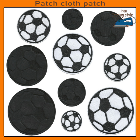 Cowboy Hat Patches Embroidered Fabric Patches with Football Patterns for Shoes,
