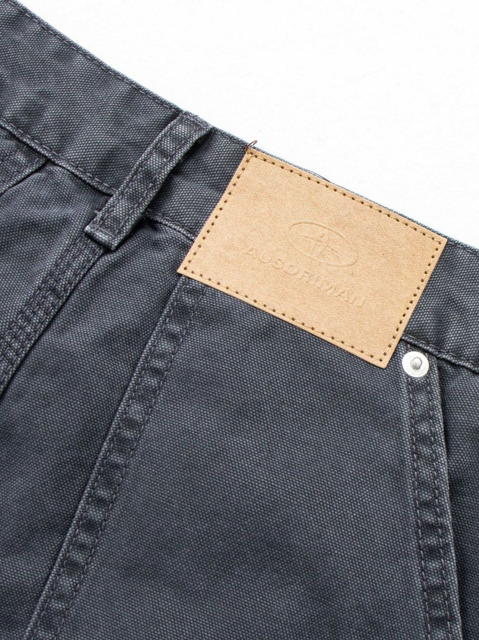 In-Stock Shipment 2025 Vintage Gray-Toned Workwear Wide-Leg Pants with Large Pocket Design, Loose-Fitting Jogger Casual Pants 3