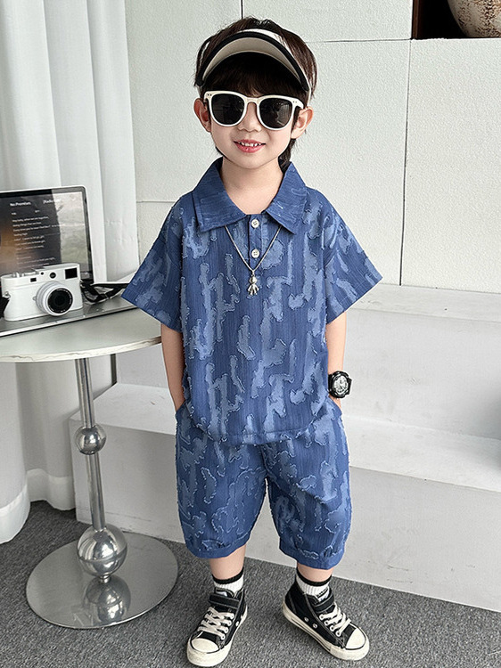 Conjunto de Verano para Niños 8079, Estilo 2026, Conjunto de Dos Piezas Elegante para Niños, Ropa de Verano Informal y Ligera para Bebés, Tendencia