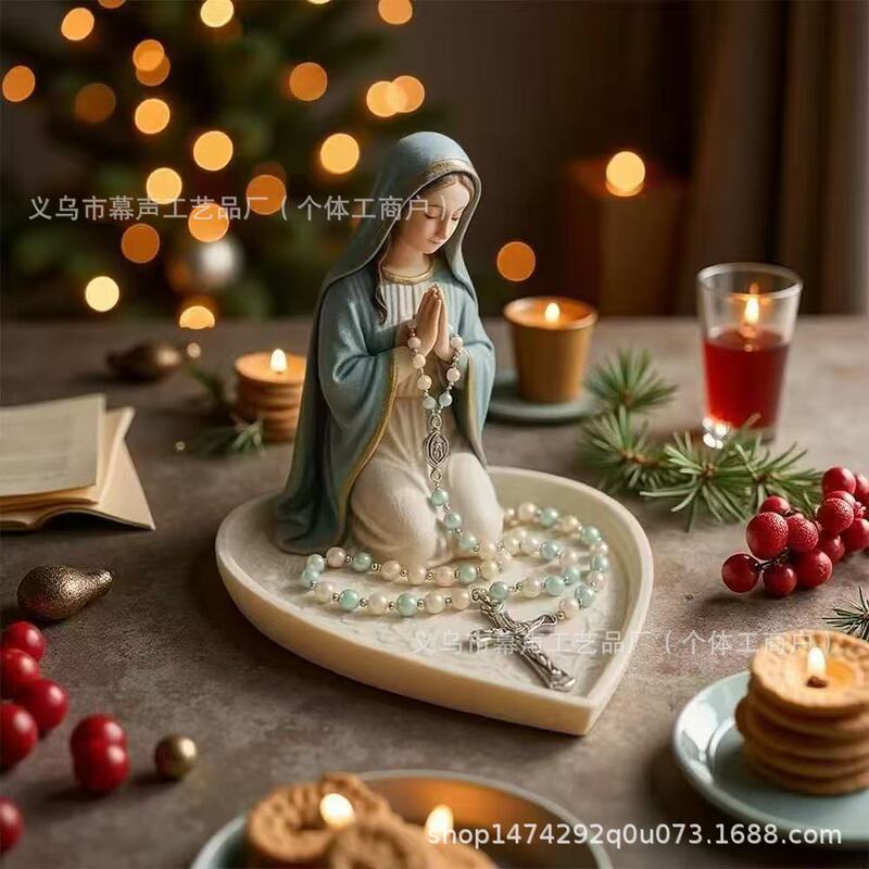 跨境新品Virgin Mary Rosary Holder玫瑰念珠架|undefined