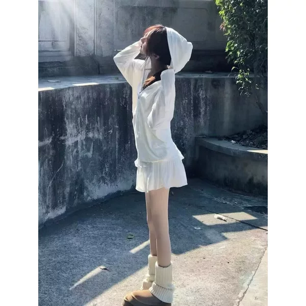 Dropshipping cross-border ice silk sunscreen clothing for women, 2026 new summer model, UV protection, loose and versatile