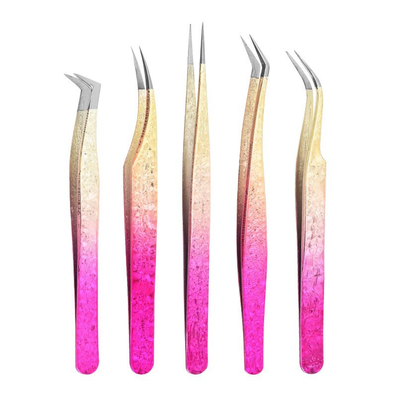 False eyelashes, tweezers for eyelashes, eyelash curler for extension