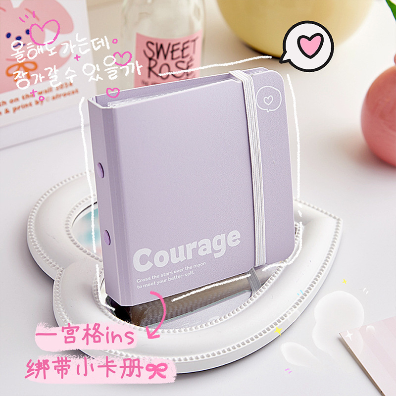 Ins Style Small Fresh Card Book Loose-leaf New High Color-value Photo Album Girls Star-chasing 3-inch Small Card Storage Book
