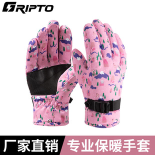 Factory Direct Sales New Five-Finger Adult Mittens Ski Gloves Foreign Trade Export Cold-Proof, Waterproof, Windproof, Fleece-Lined and Thickened