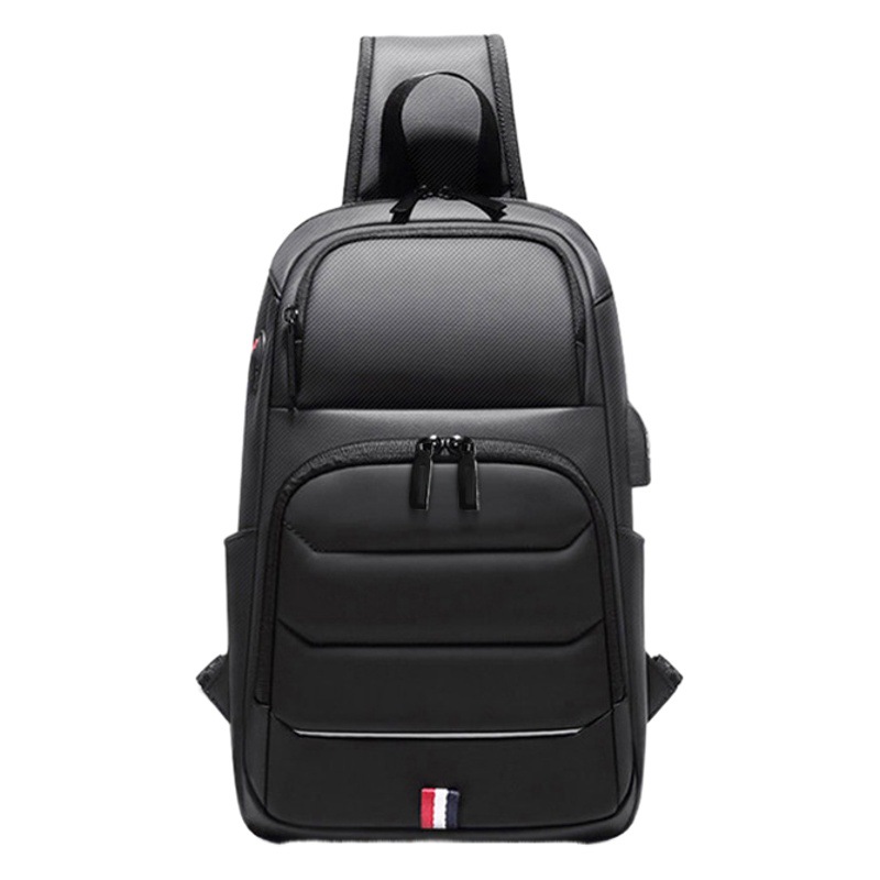 Bolso de pecho Bolso de hombro de moda de alta gama para hombre Mochila coreana Bolso de mensajero casual multifuncional impermeable al aire libre