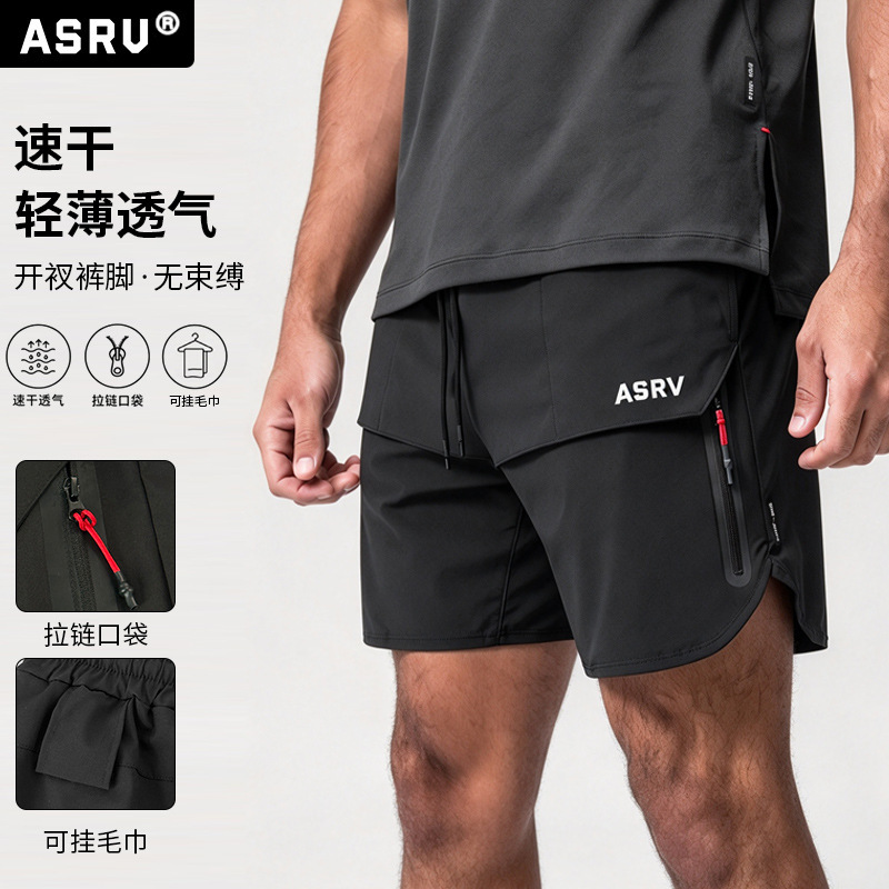 Asrv Summer Men's Sports Shorts for Outdoor Wear, American-Style Youth Straight-Cut Quick-Dry Shorts, Men's Multi-Pocket Running Shorts Asrv Summer Men's Sports Shorts for Outdoor Wear, American-Style Youth Straight-Cut Quick-Dry Shorts, Men's Multi-Pocket Running Shorts