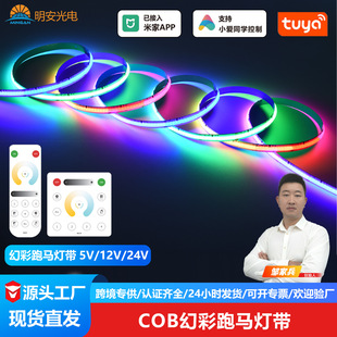 Wholesale 5vCOB light strip KTV bar soft light strip electric room smart door lock self-adhesive COB colorful dimmable