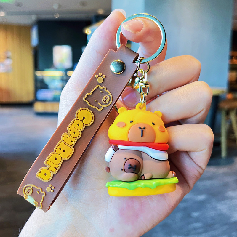 漫画カピバラカピバラキーホルダーペンダントクリエイティブかわいい人形カップル車のペンダント小さなギフト卸売|undefined
