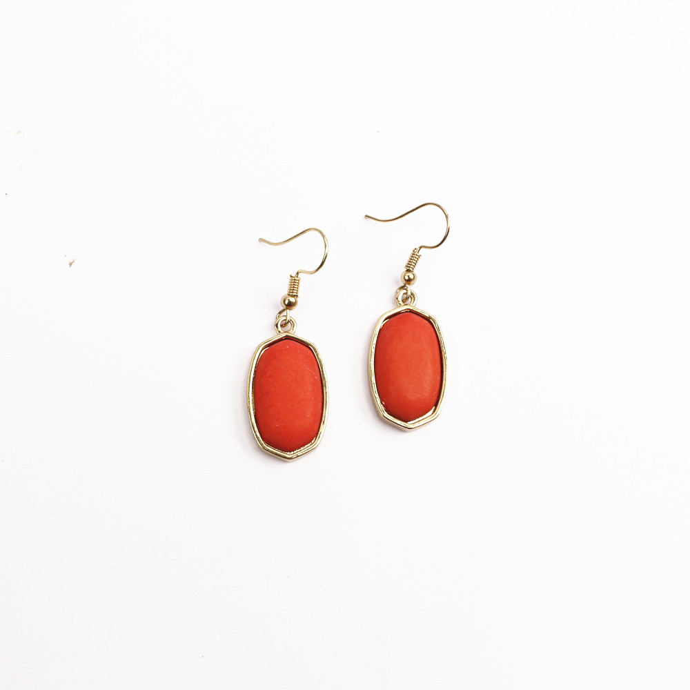 10g Weight 1 Pair Simple Style Rhombus Alloy Inlay Artificial Gemstones Women's Drop Earrings