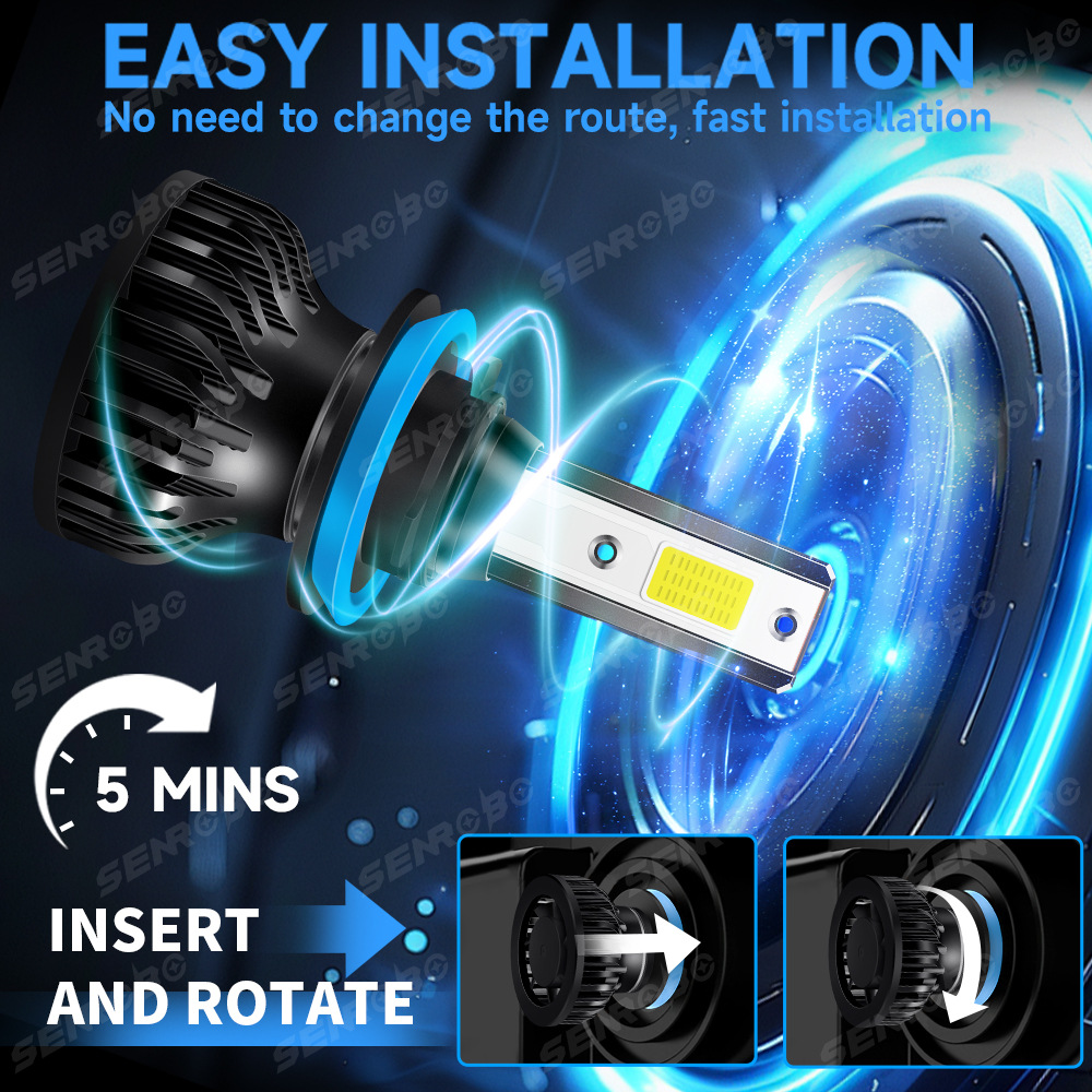 Fabricantes de venta caliente del automóvil LED construido S7 transfronterizo explosivo lámpara de coche H1H4H7 carro pequeño transformación de bombillas de faro image 4