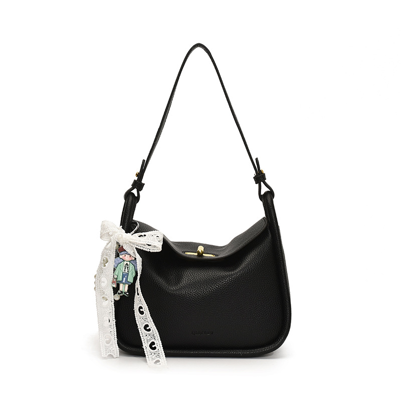 Bolso de brindis de diseño de nicho para mujer 2025 nuevo bolso de mano con patrón de lichi coreano, bolso de almohada de mensajero de un solo hombro