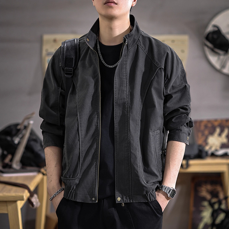 Trendy Stand-Collar Pilot Jacket for Men, Autumn/Winter 2025 New Style Workwear Men's Coat Trendy Stand-Collar Pilot Jacket for Men, Autumn/Winter 2025 New Style Workwear Men's Coat