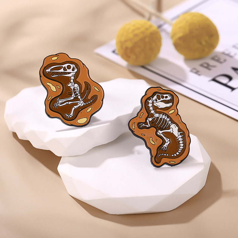 Retro Pin Dinosaur Alloy Plating Unisex Brooches display picture 3