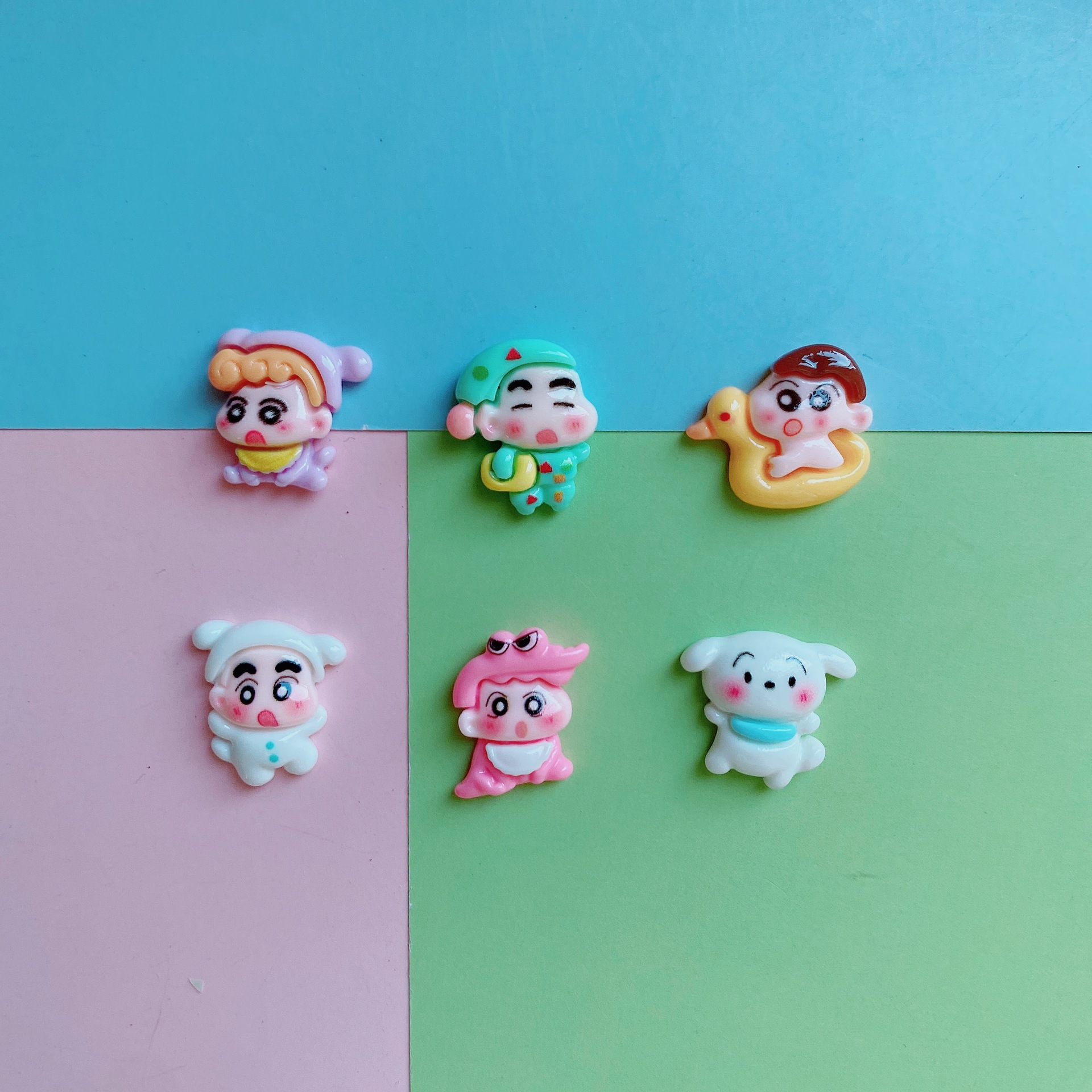 크레용 작은 새 흰색 만화 수지 액세서리 DIY 크림 접착제 전화 케이스 헤어핀 신발 버클 소재