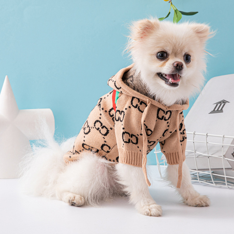 High Quality Trendy Brand Pet Sweater Yorkshire Chihuahua Medium and Small Dog Thickened Hat Fashionable Dog Clothes in stock High Quality Trendy Brand Pet Sweater Yorkshire Chihuahua Medium and Small Dog Thickened Hat Fashionable Dog Clothes in stock