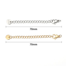 5cm不锈钢延长链尾链龙虾扣套装尾牌刻字吊牌DIY项链手链饰品配件