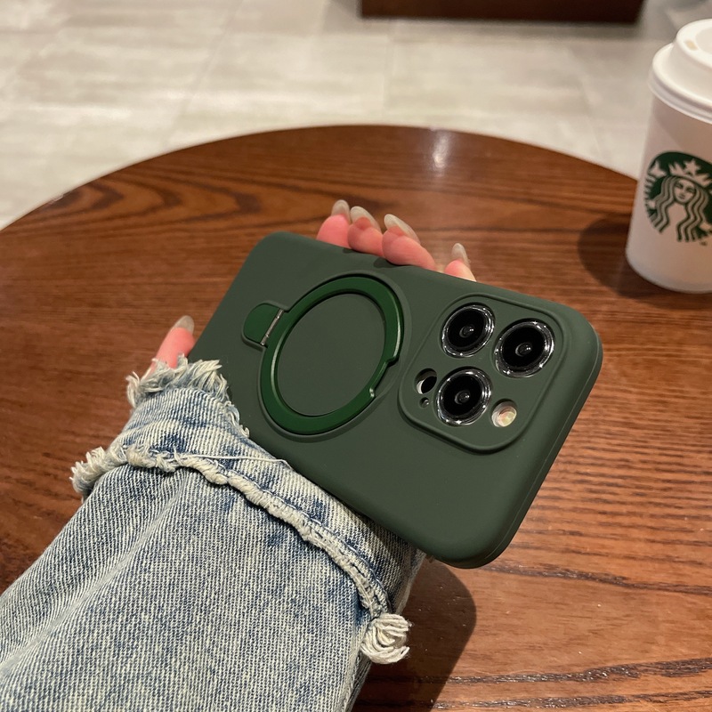 适用iPhone17液态硅胶磁吸支架手机壳苹果16肤感精孔镜头保护套15|undefined
