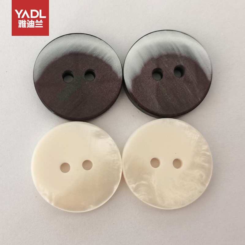 Creamy-white marbling resin button colored beads eccentric button shirt decorative button coat sweater suit button