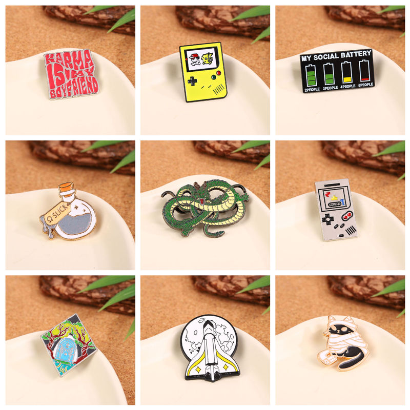 Cross-Border Exclusive Cartoon Brooch, High-End Light Luxury Badge, Personalized Creative Metal Badge Pin Jewelry Accessories