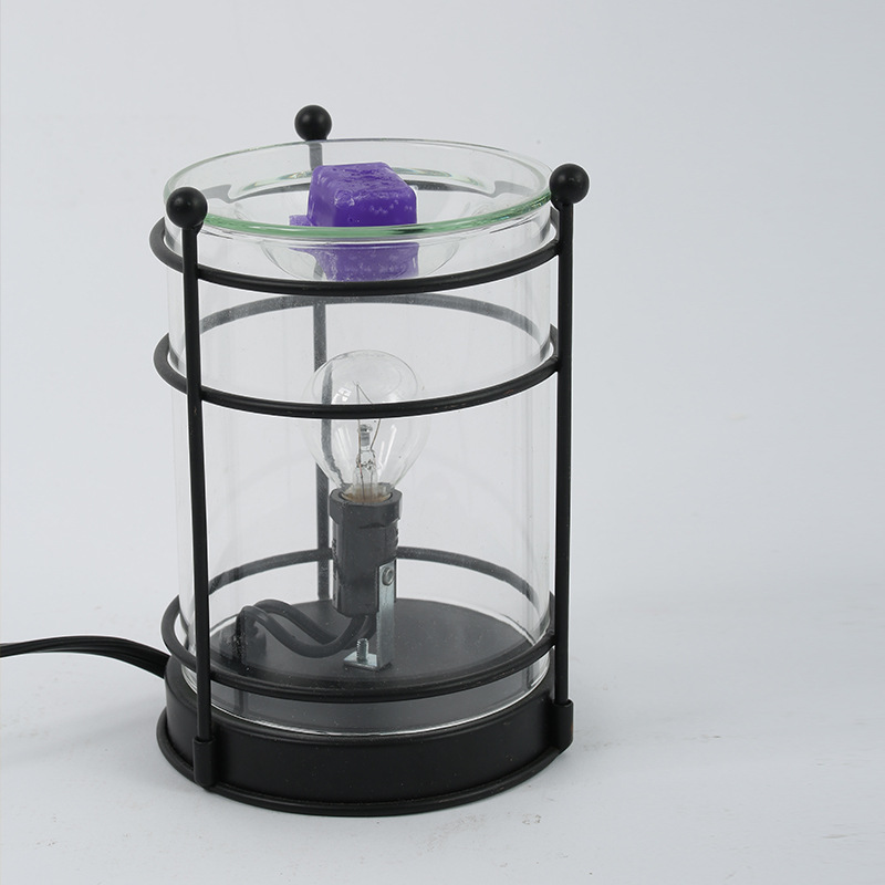香薰融蠟燈 鐵藝家居臥室無明火精油燈咖啡廳奶茶店裝飾擺件LED燈