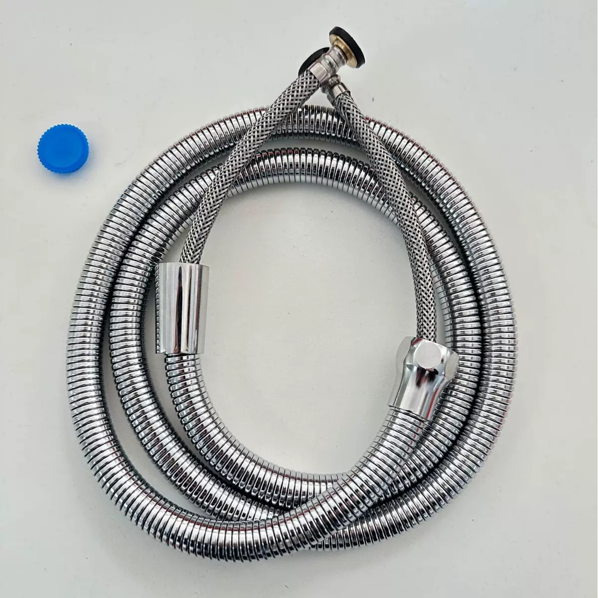 外贸专供防爆花洒软管电镀特密金属内管抽拉管配加长螺帽淋浴抗裂