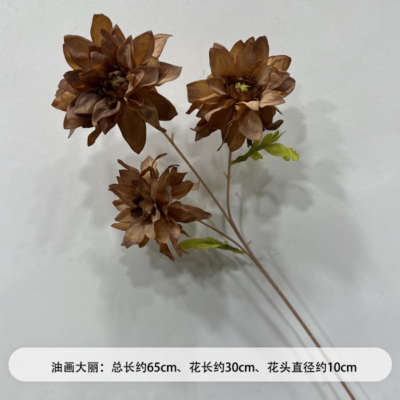結婚式の造花、秋のコーヒー色の結婚式場の天井の花、ステージロードリードフラワー、婚約宴会の装飾、アーチフラワーアート|undefined