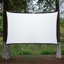 60-120寸折叠电影幕布便携白布高清户外投影幕布影子舞皮影戏幕布