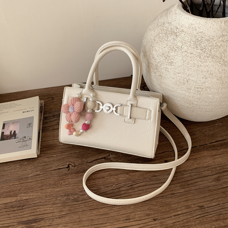 Nicho Zhong bolso retro mujer 2026 nueva textura lichi estampado bolso pequeño cuadrado de viaje ocio mochila de hombro image 7