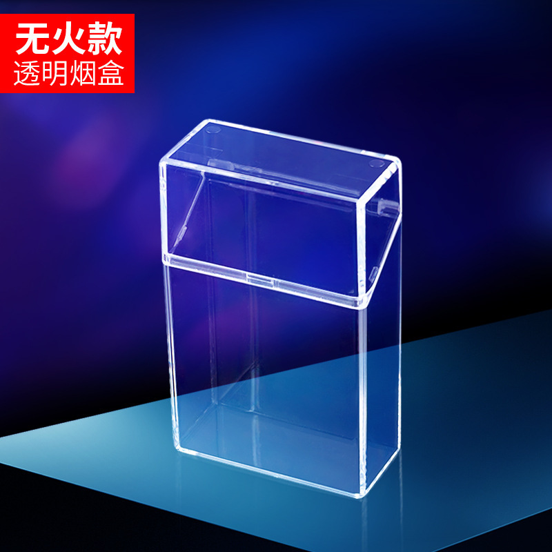 アクリル透明フラッシュタバコ箱密封防湿USBタングステン線タバコ器プラスチックタバコ箱メーカー直卸売り|undefined