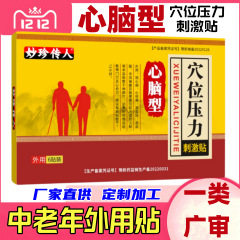 心臓と脳のツボ圧刺激パッチ、ツボパッチ、心臓と脳のパッチ、中高年向けの第一類医療機器広告